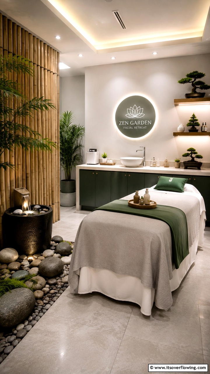 Zen Garden Facial Retreat - 30 Facial Room Ideas for At-Home Skincare Sanctuaries