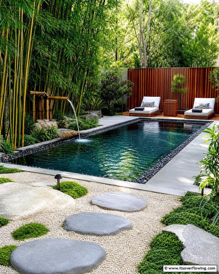 Zen Garden Pool Design - 17 Pool Landscaping Ideas for Tropical Backyard Escapes