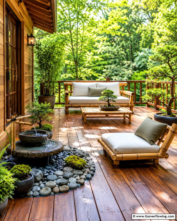 Zen Garden Retreat - 25 Front Porch Deck Ideas for a Stunning Entryway