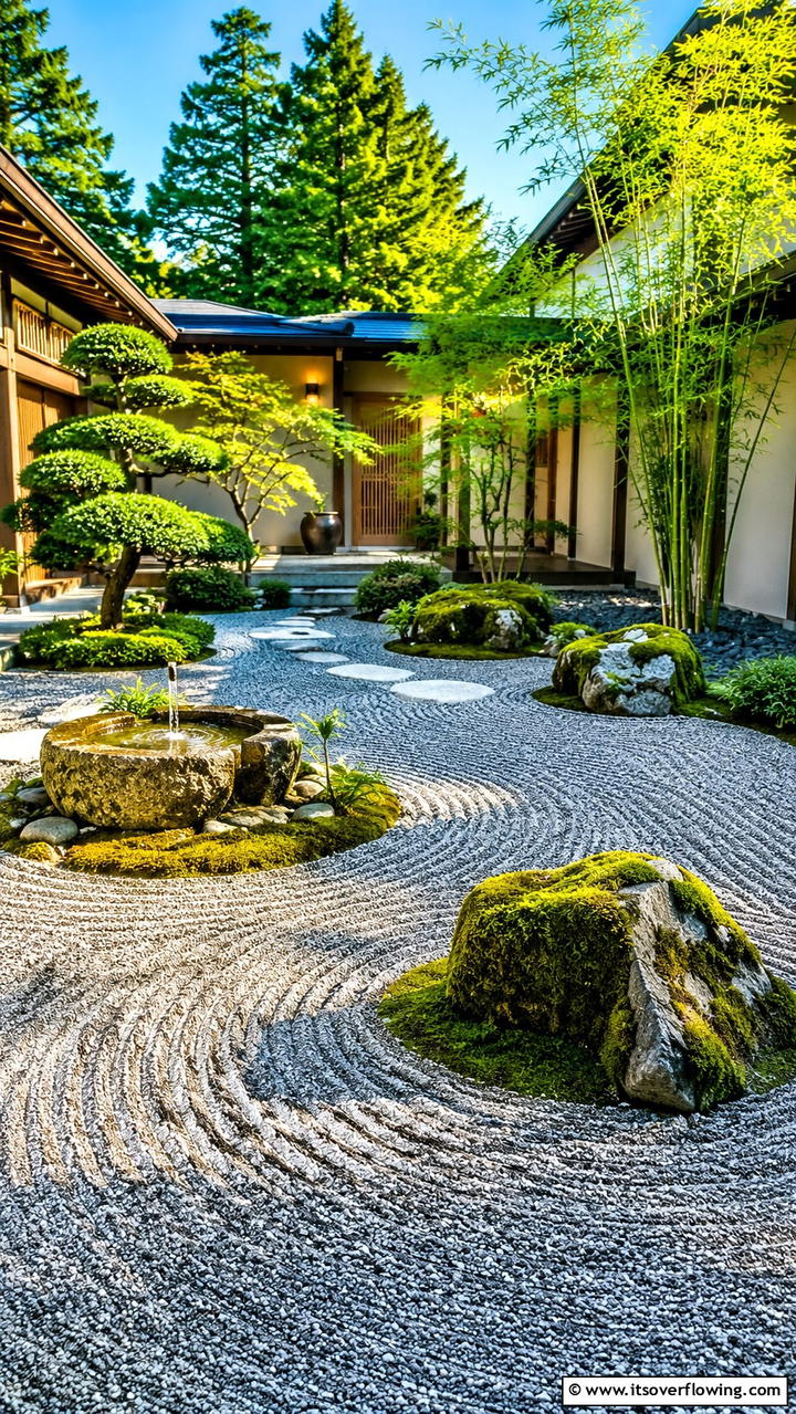 Zen Garden Serenity - 30 Front Yard Landscaping Ideas for Stunning Curb Appeal