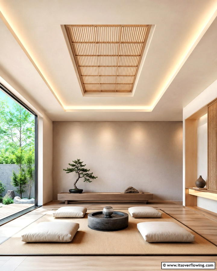 Zen Inspired Calm - 30 Accent Ceiling Ideas to Elevate Your Space