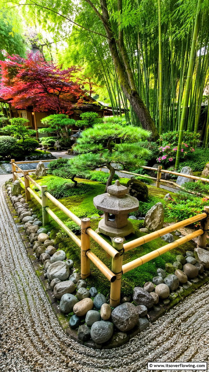 Zen Inspired Garden Divider - 30 Garden Divider Ideas for Functional Outdoor Spaces