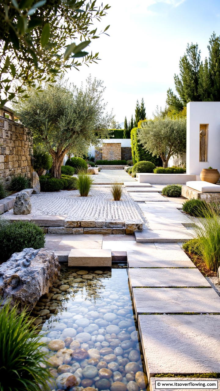 Zen Inspired Greek Garden - 30 Greek Garden Ideas- Mediterranean-Inspired Landscaping