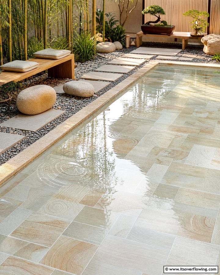 Zen Inspired Harmony - 21 Pool Tile Designs to Refresh Your Swimming Area Style