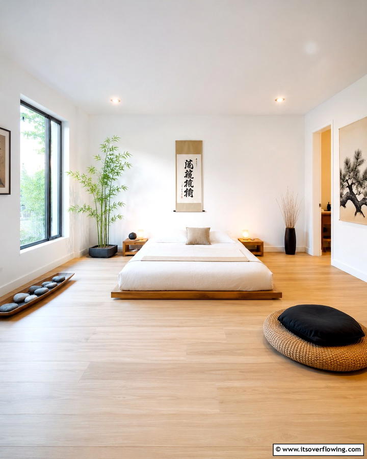 Zen Inspired Layout - 30 Relaxing Bedroom Ideas for a Serene Sleep Sanctuary