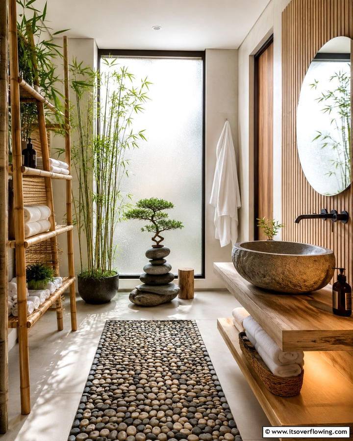 Zen Inspired Retreat - 25 Aesthetic Bathroom Ideas for a Spa-Like Retreat