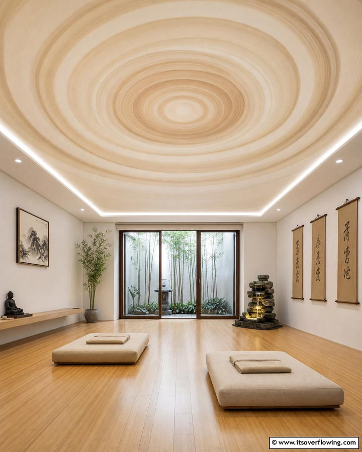 Zen Inspired Simplicity - 30 Artistic Ceiling Murals to Inspire Unique Interior Designs