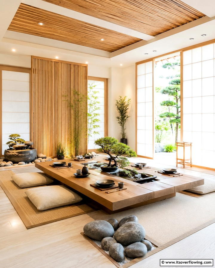 Zen Inspired Sunroom Dining - 30 Sunroom Dining Room Ideas for Bright and Airy Meals