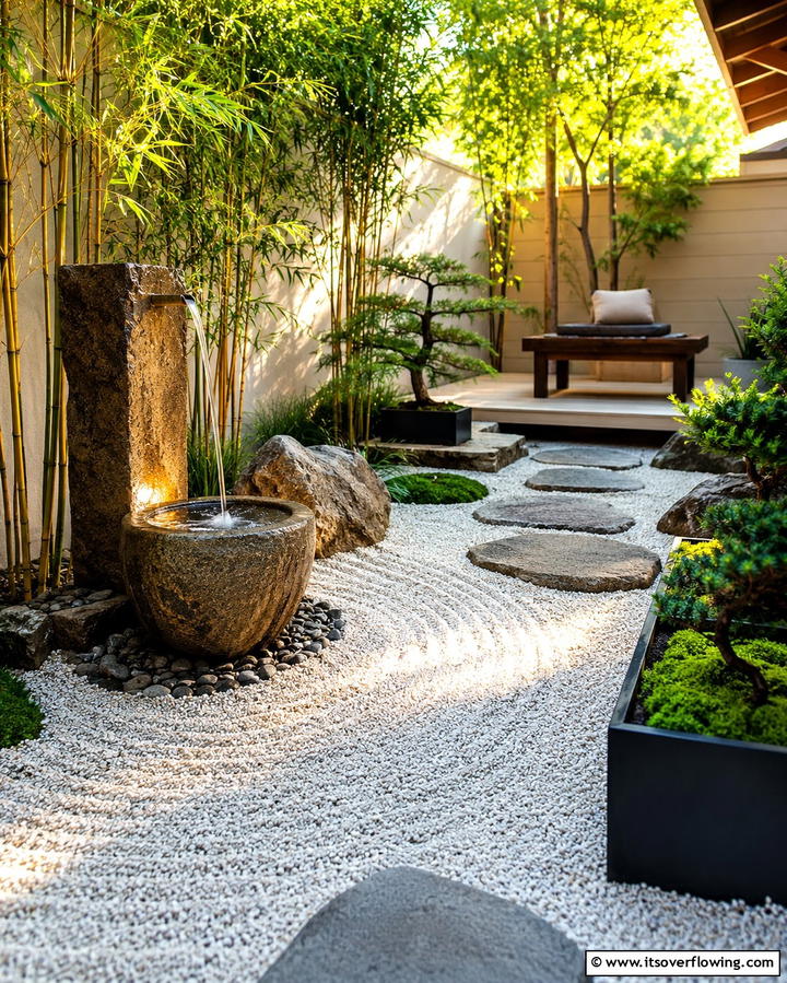 Zen Inspired Tranquility Garden - 30 Patio Garden Ideas for Lush Small-Space Greenery