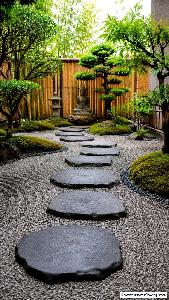 Zen Inspired Walkway - 21 Inviting Walkway Ideas to Enhance Your Outdoor Space