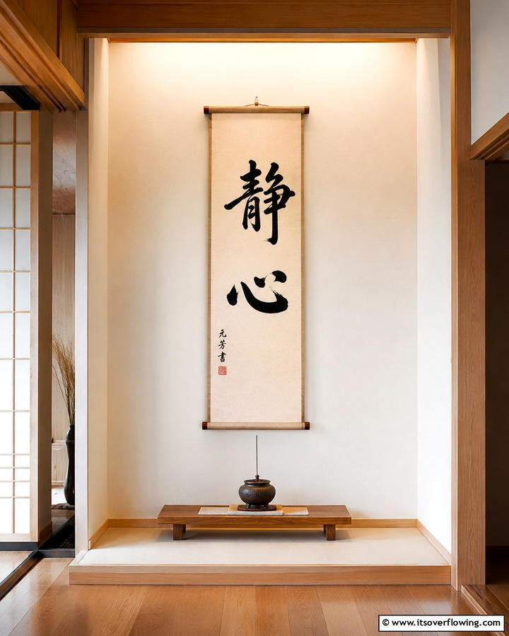 Zen Inspired Wall Art for Quiet Beauty - 25 Japanese Bedroom Design Ideas for Minimalism