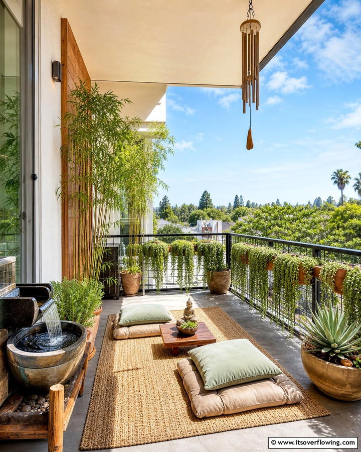 Zen Meditation Balcony - 20 Second Story Balcony Ideas for Stunning Views