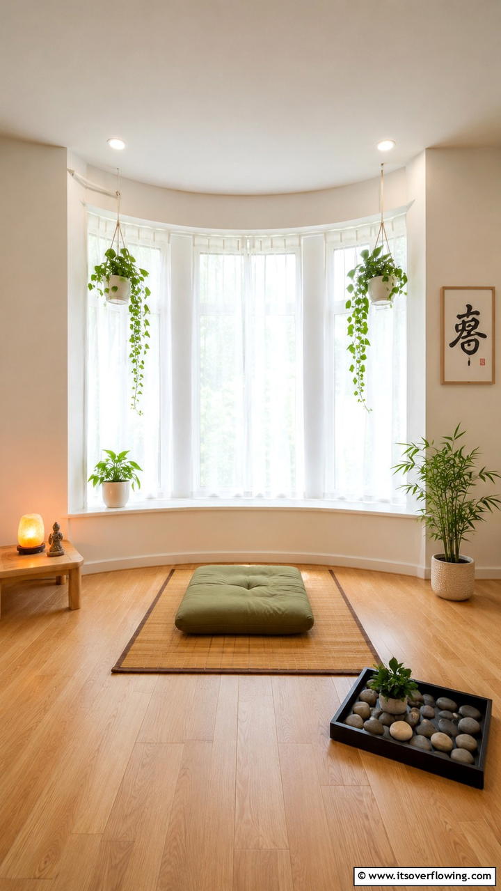 Zen Meditation Corner - 30 Bay Window Ideas to Brighten and Expand Your Space