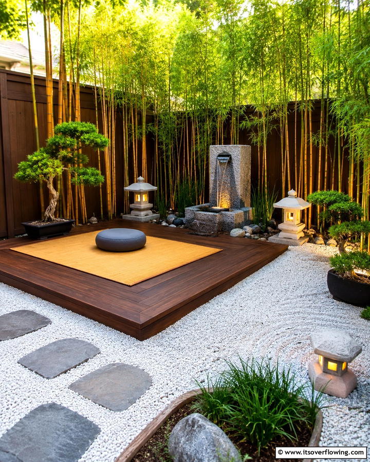 Zen Meditation Space - 20 Creative L-Shaped Backyard Ideas for Small Spaces