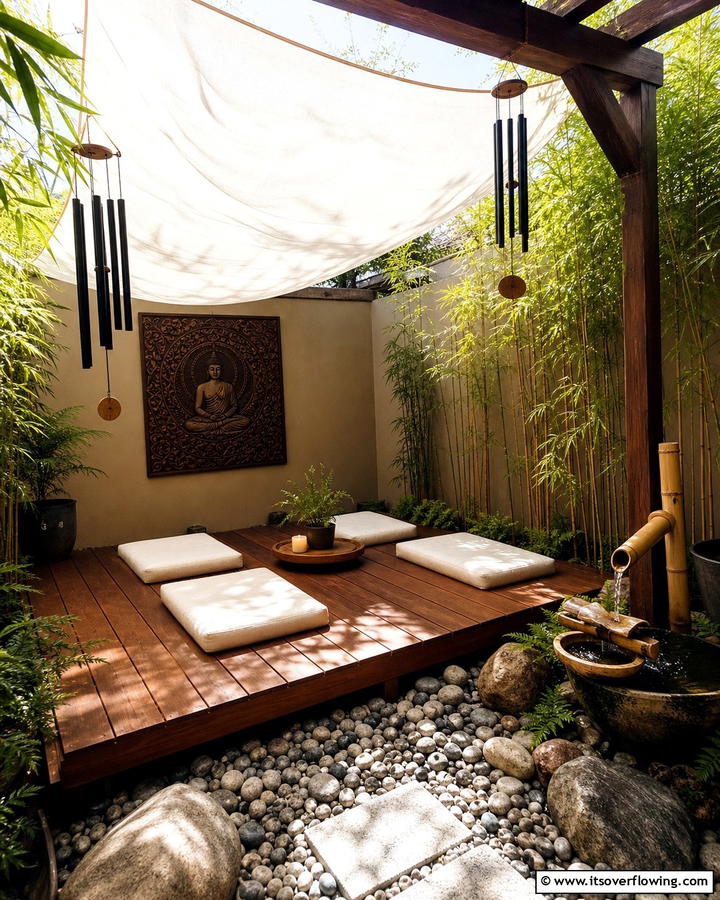 Zen Meditation Space - 20 Creative Corner Patio Ideas for Small Outdoor Spaces