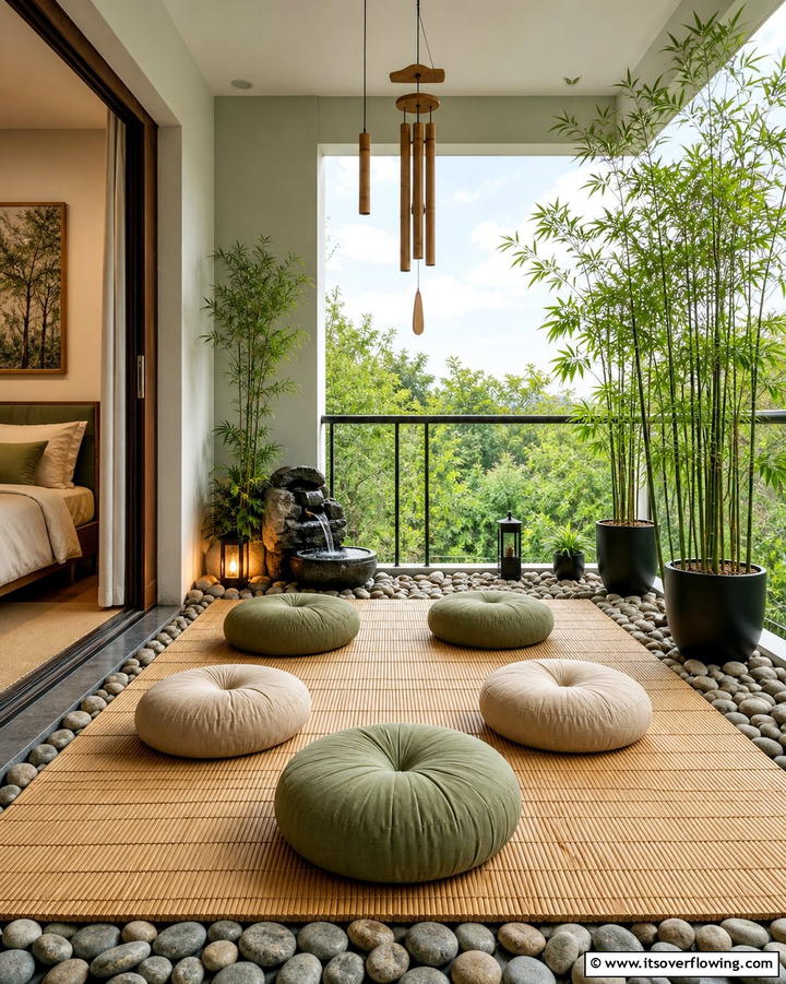 Zen Meditation Zone - 25 Inspiring Bedroom Balcony Ideas for Your Home