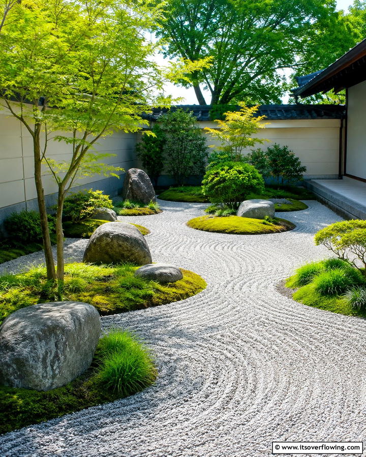 Zen Rock Garden - 25 Shady Garden Ideas for Lush, Cool Spaces