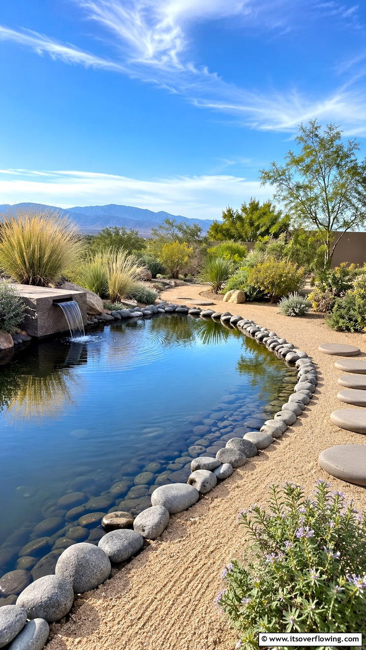 Zen Water Garden - 30 Desert Landscape Ideas for Low-Water Gardens