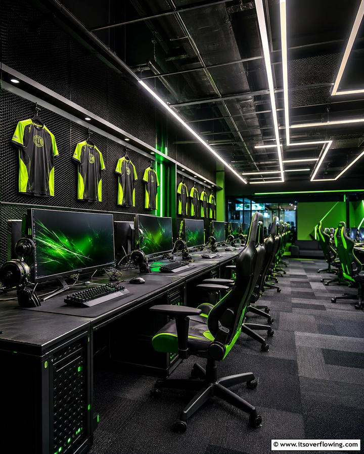 eSports Training Center - 30 Game Room Ideas for Fun Home Entertainment Spaces