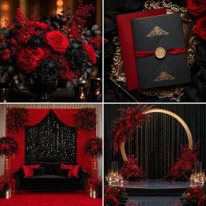 17 Red and Black Wedding Ideas for Dramatic Nuptials