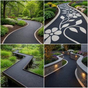 20 Asphalt Walkway Ideas for Durable Pathways