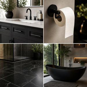 20 Bathroom With Black Fixtures Design Ideas