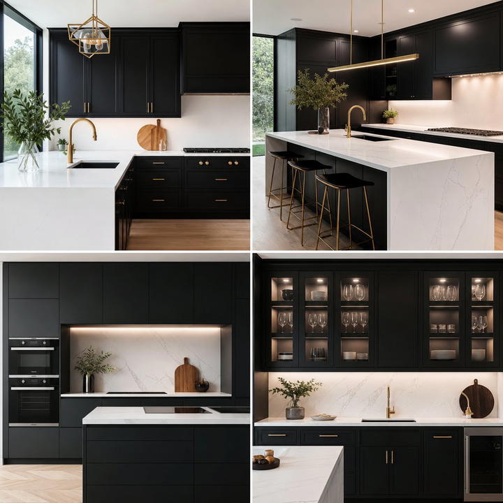20 Black Kitchen Cabinets With White Countertops Ideas