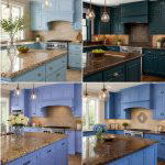 20 Blue Kitchen Cabinets With Brown Granite Countertops