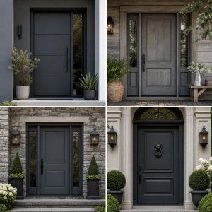 20 Dark Gray Front Door Ideas for a Modern Entryway