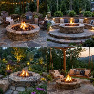20 Flagstone Fire Pit Ideas for a Cozy Backyard