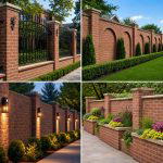 20 Front Yard Brick Fence Ideas for a Classic Look
