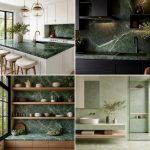20 Green Marble Countertop Design Ideas for Kitchens