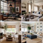 20 Grey Floor Living Room with Blue Walls Ideas
