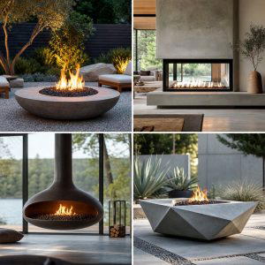 20 Modern Concrete Fireplace Ideas for Your Home