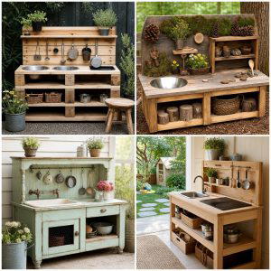 20 Mud Kitchen Ideas for Outdoor Fun with Kids