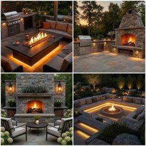 20 Rustic Outdoor Fireplace Ideas for Cozy Evenings