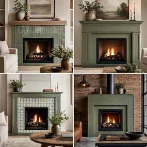 20 Sage Green Fireplace Ideas for a Calm Ambiance