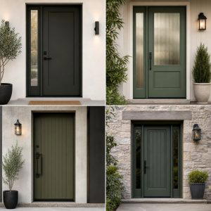 20 Stunning Dark Green Front Door Ideas for Curb Appeal