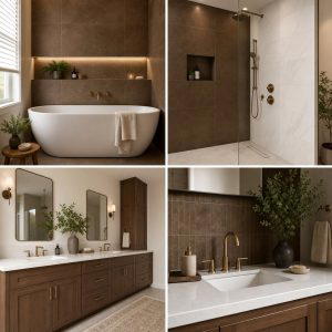 20 Timeless Brown and White Bathroom Ideas for a Clean Look