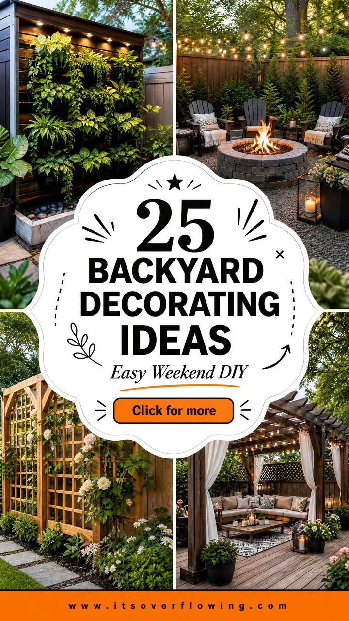 25 Backyard Decorating Ideas DIY Easy Weekend Projects - 25 Backyard Decorating Ideas DIY: Easy Weekend Projects