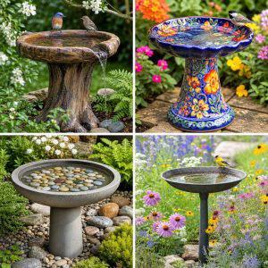 25 Backyard Decorating Ideas With Bird Baths Youll Love