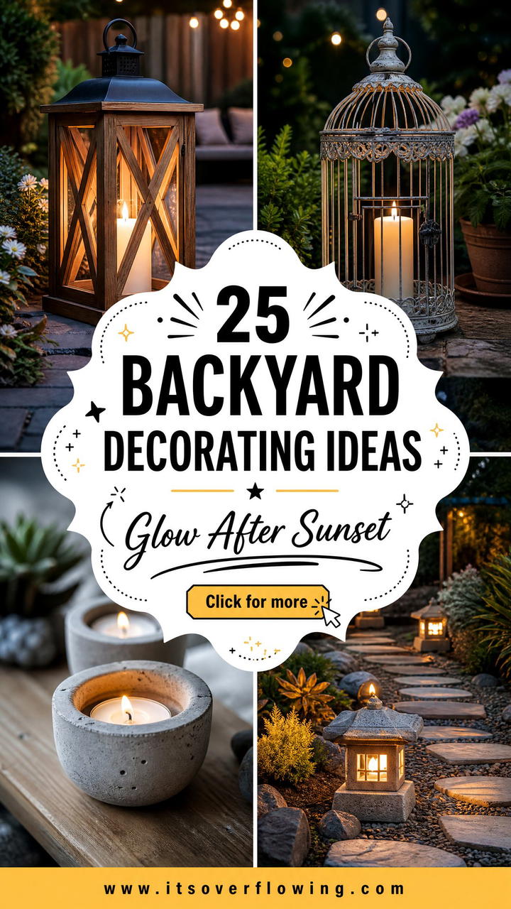 25 Backyard Decorating Ideas With Candle Holders For Glow - 25 Backyard Decorating Ideas With Candle Holders For Glow