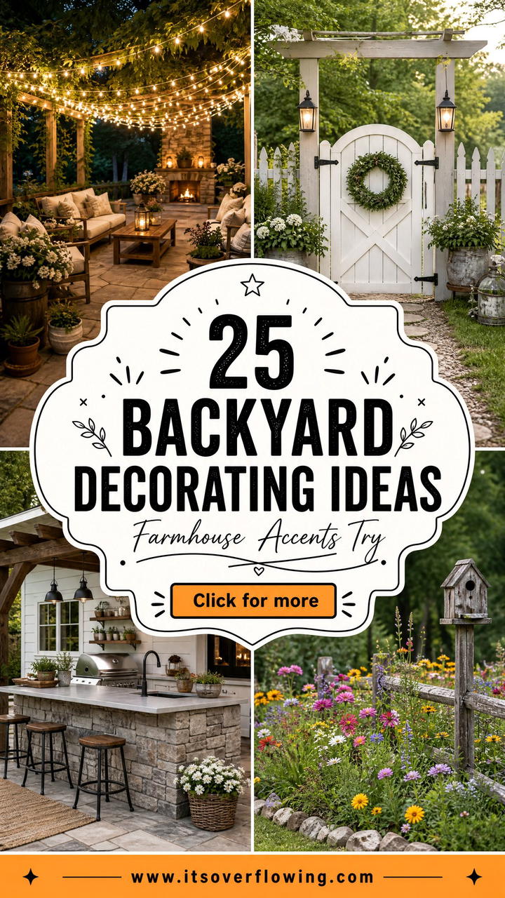 25 Backyard Decorating Ideas With Farmhouse Accents to Try - 25 Backyard Decorating Ideas With Farmhouse Accents to Try