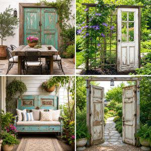 25 Backyard Decorating Ideas With Old Door Decor For Charm