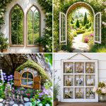 25 Backyard Decorating Ideas With Old Window Decor To Inspire