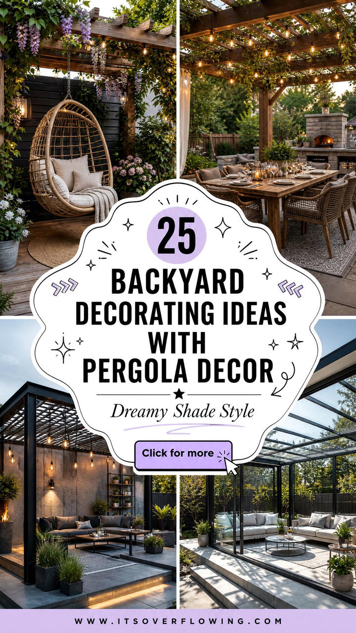 25 Backyard Decorating Ideas With Pergola Decor For Dreamy Shade - 25 Backyard Decorating Ideas With Pergola Decor For Dreamy Shade