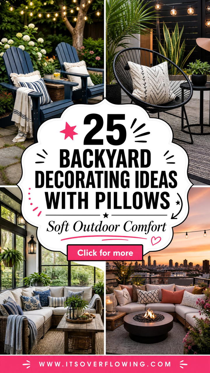 25 Backyard Decorating Ideas With Pillows For Cozy Outdoor Style - 25 Backyard Decorating Ideas With Pillows For Cozy Outdoor Style