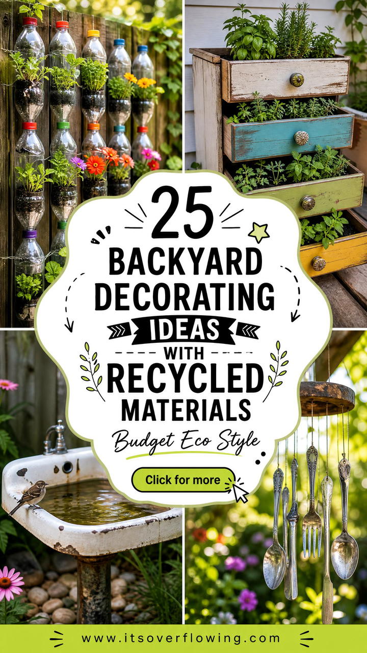 25 Backyard Decorating Ideas With Recycled Materials On A Budget - 25 Backyard Decorating Ideas With Recycled Materials On A Budget