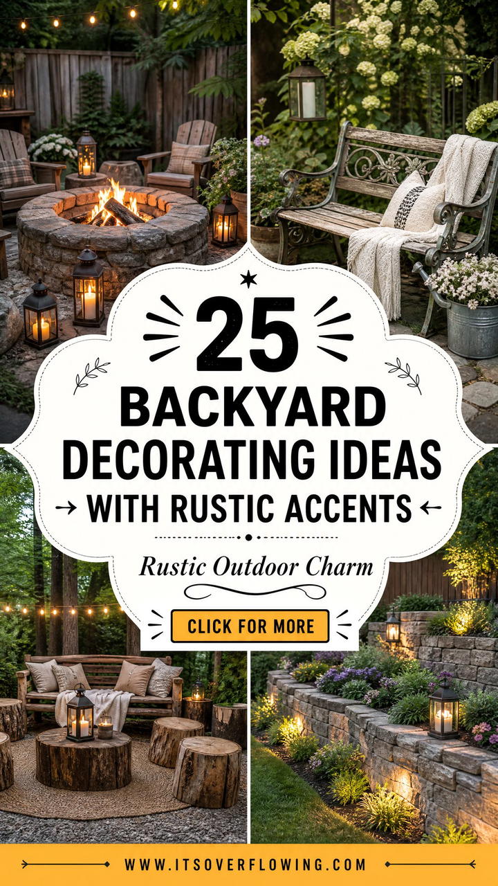 25 Backyard Decorating Ideas With Rustic Accents Youll Love - 25 Backyard Decorating Ideas With Rustic Accents You’ll Love