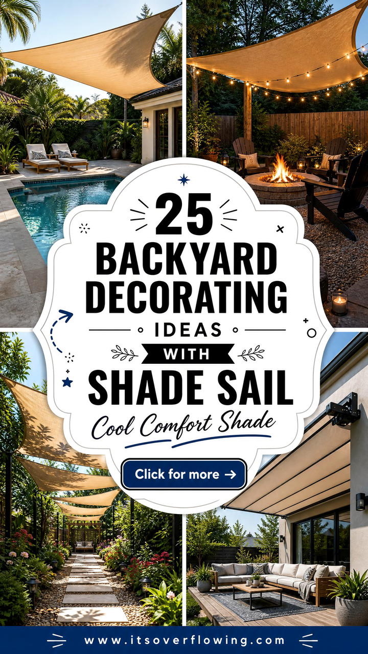 25 Backyard Decorating Ideas With Shade Sail For Cool Comfort - 25 Backyard Decorating Ideas With Shade Sail For Cool Comfort